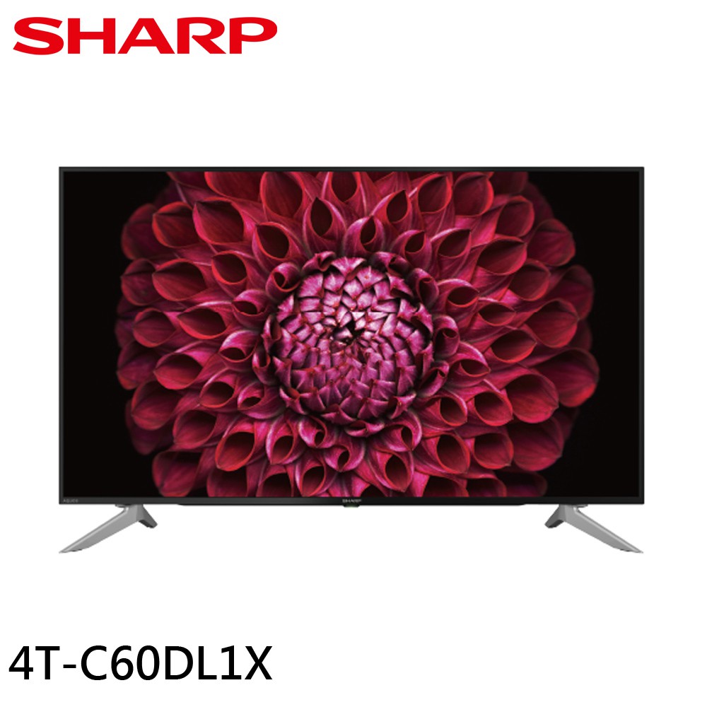 SHARP 夏普 60吋4K智慧連網液晶顯示器 螢幕 電視 4T-C60DL1X 大型配送