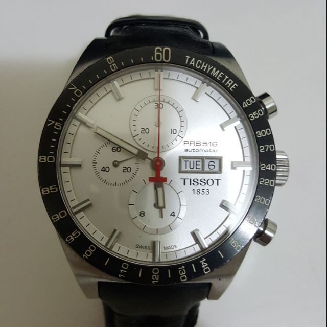 TISSOT PRS 516 三眼計時 機械錶 (黑帶) 45mm