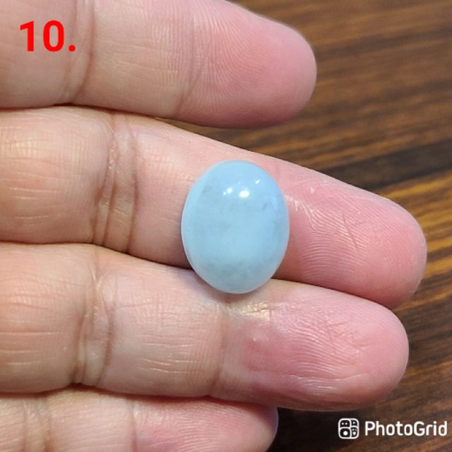 海藍寶 戒面 裸石 鑲嵌寶石材料 蛋面 天然❤水晶玉石特賣#D043-4
