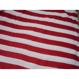 KF04/薄款紅色條紋莫代爾針織布料