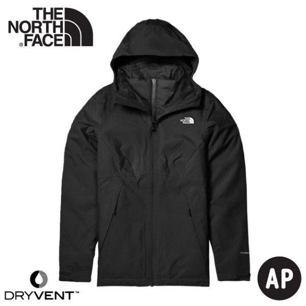 【The North Face 女 DV防水化纖保暖兩件式外套(可套式)《黑》】4NFB/衝鋒衣/防水外套/風/悠遊山水