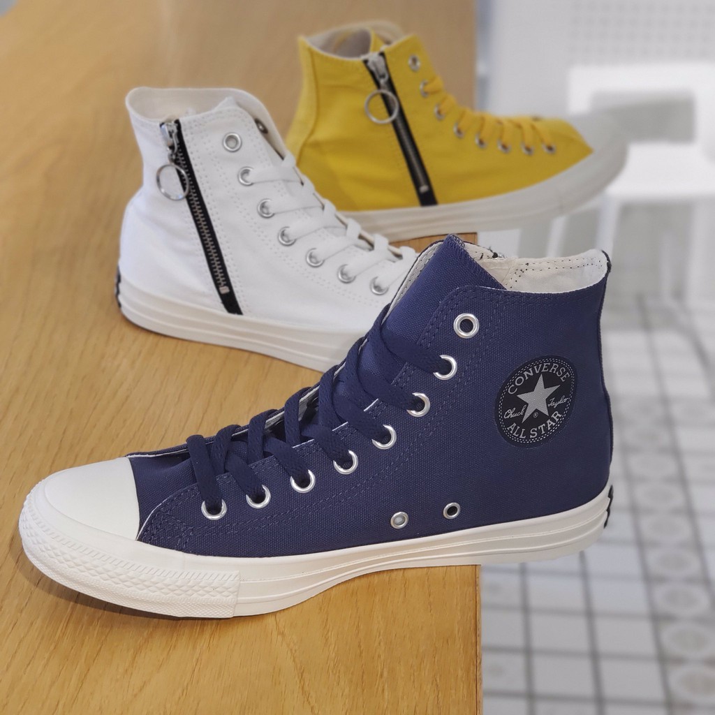 CHII】日本代購Converse ALL STAR BLACKZIP HI 高筒拉鍊深藍白色| 蝦皮購物