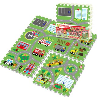 LOG 樂格 環保幼兒遊戲拼接巧拼地墊 -動物社區 (60X60CMX2CM)4片1組