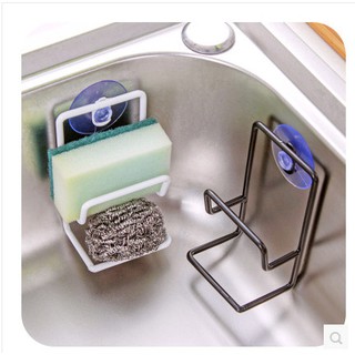 『現貨 24小時出貨』廚房用品 水槽置物架 雙層式吸盤水槽瀝水架 菜瓜布收納 【家 109】