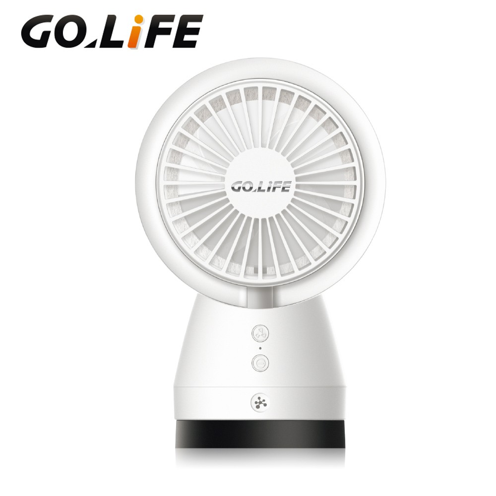 【GOLiFE】GoFresh 負離子空氣清淨風扇(三段式桌上/車用淨化迷你電扇)