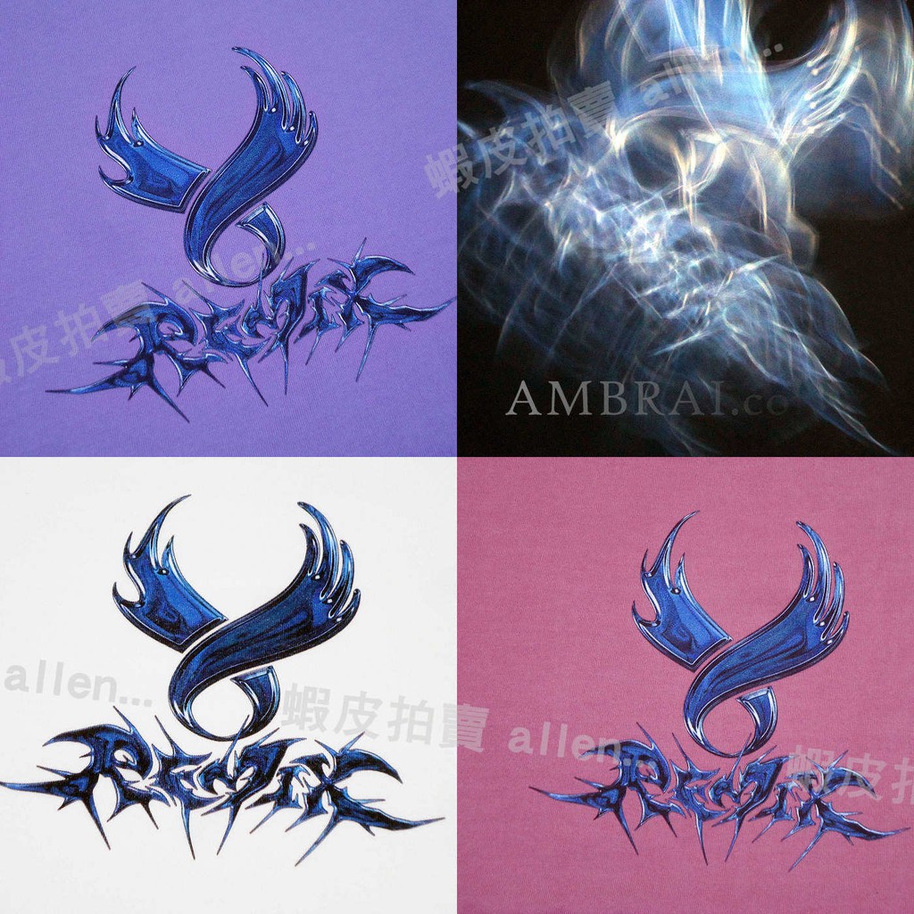 【AMBRAI.com】 REMIX 2K SIGNATURE LOGO TEE Y2K 金屬藍 短袖 短T CYBER
