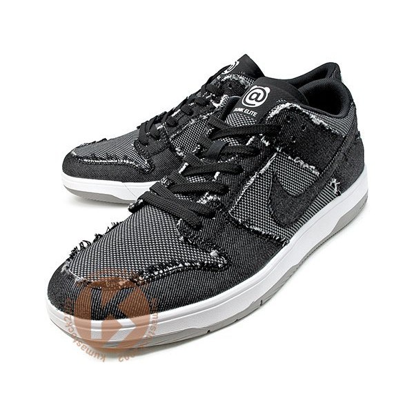 NIKE SB ZOOM DUNK ELITE BE@RBRICK 低筒 黑白 牛仔布 黑牛仔 877063-002