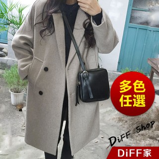 【diff】韓版修身長版大衣外套 上衣 女裝 衣服 外套 風衣 大衣 針織外套 長版外套【j102】