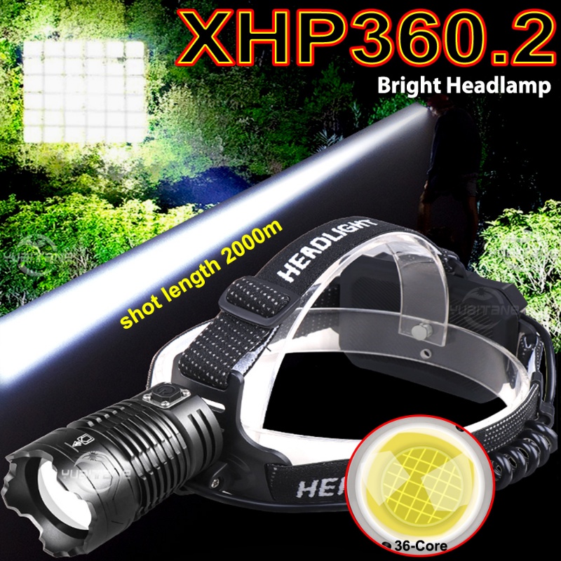 大功率 LED 大燈 XHP360 超亮戶外手電筒長