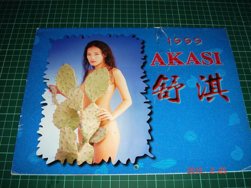 明星寫真~《AKASI 舒淇 1999 寫真月曆 》 全彩銅版 共12張 角略有損【CS超聖文化讚】