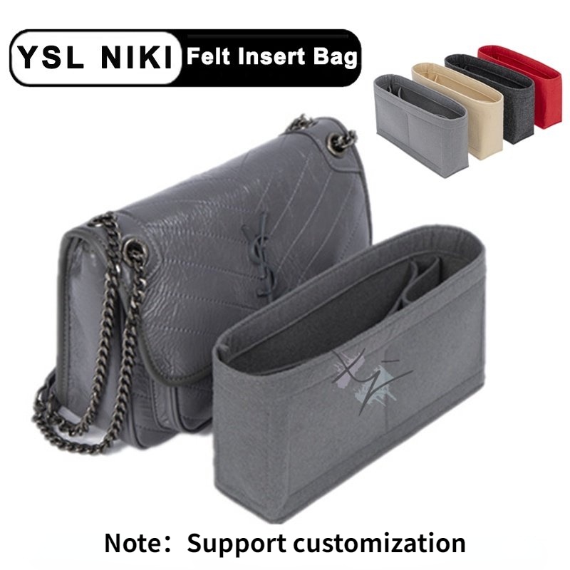 毛氈內膽包 包中包 插入袋適合 聖羅蘭 YSL NIKI Bag手提包 翻蓋包 手拿包分格收納整理支撐定型