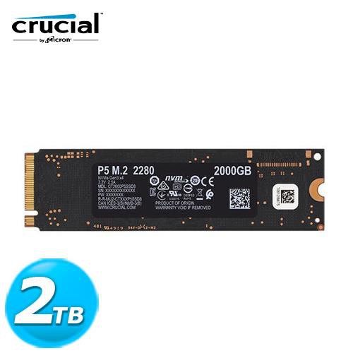 Micron Crucial P5 2TB ( PCIe M.2 ) SSD固態硬碟