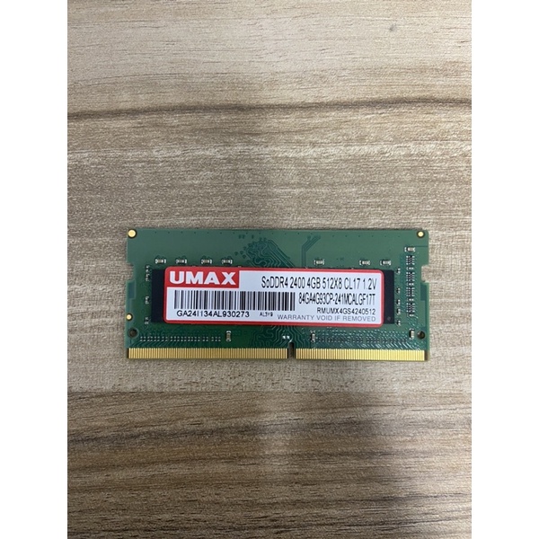 筆記型電腦 DDR4 4G 2400NB RAM 筆電專用記憶體(UMAX)
