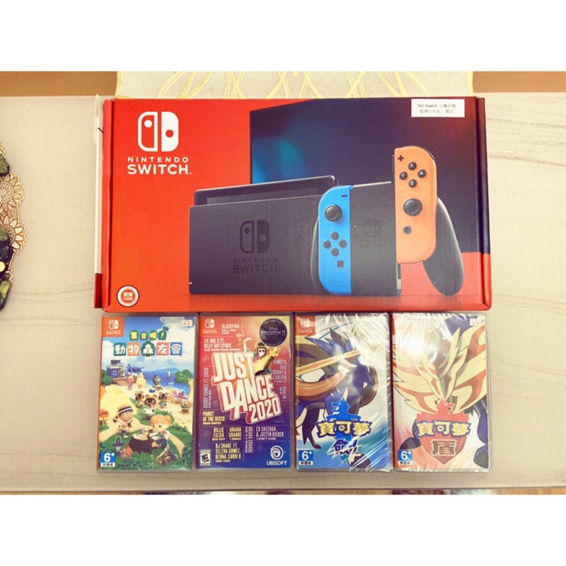 Switch 主機 電續加強版 紅藍經典配色 動物森友會遊戲片 現貨