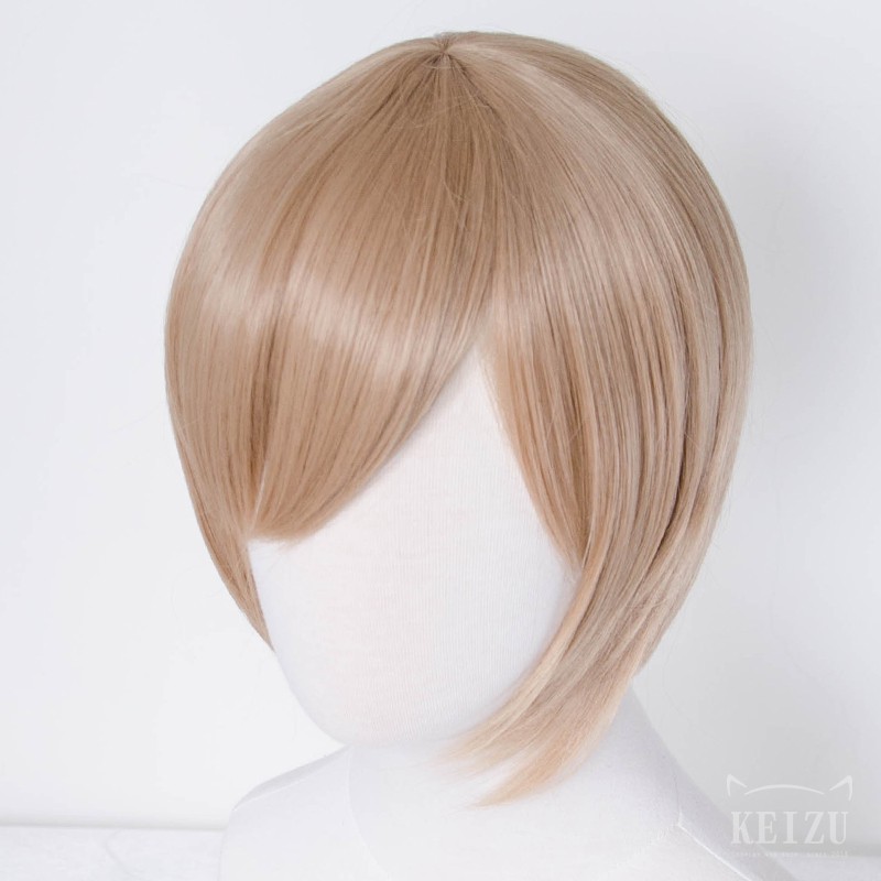 【凱茲工坊】COSPLAY 假髮 專賣  基本款 少年款 短髮 茶金奶茶色 銀魂 沖田總悟 在台現貨