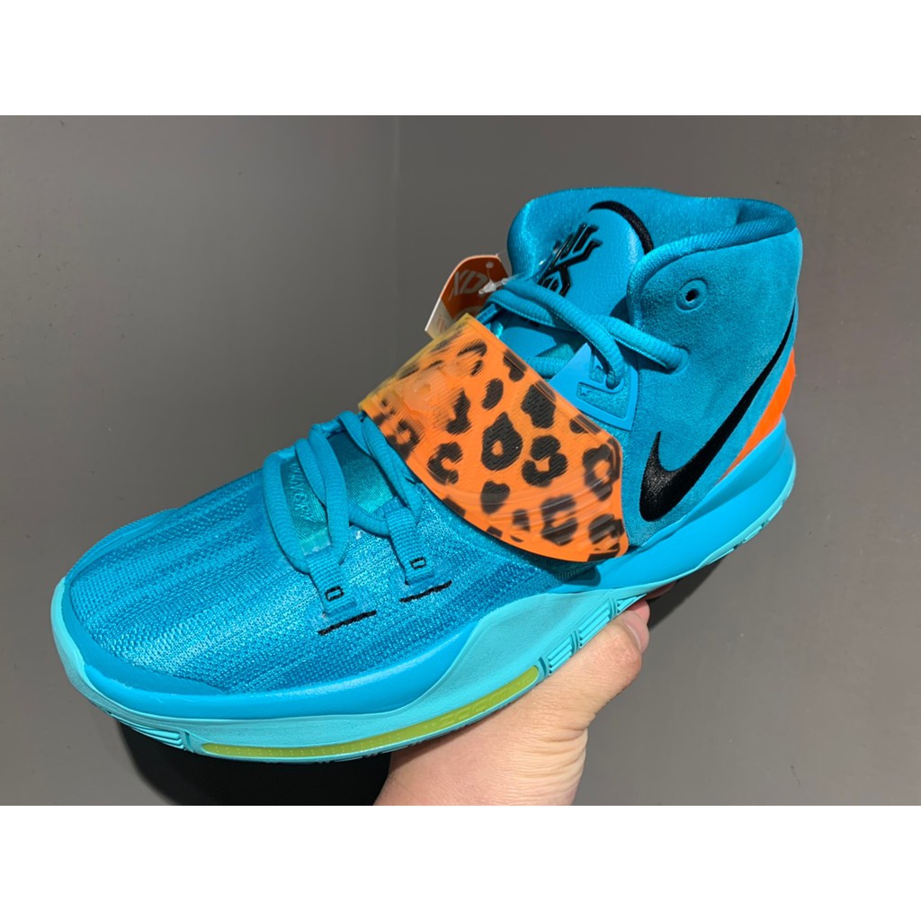 NIKE 籃球鞋 Kyrie 6 EP 運動 男 明星款 避震 包覆 舒適 豹紋 球鞋 藍黃 BQ4631-300