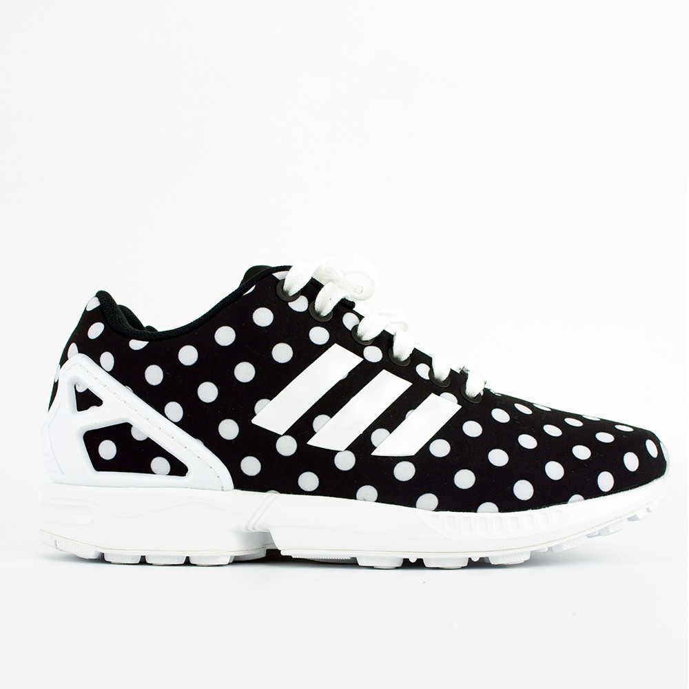 ADIDAS 女鞋 ZX FLUX W BLACK DOT 點點 黑白 【A-KAY0】【S77312】