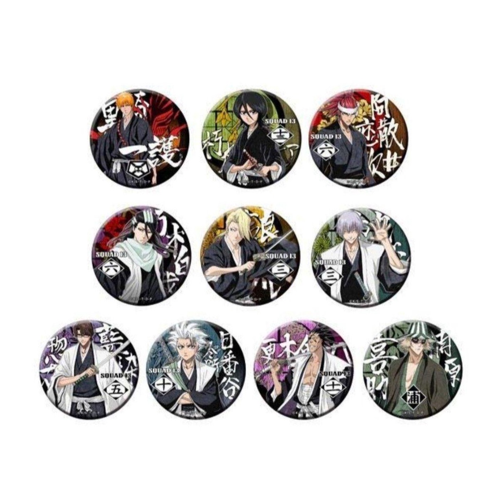 日版現貨 死神 BLEACH 徽章 共10款 藍染惣右介 浦原喜助 黒崎一護 露琪亞 朽木白哉 更木劍八 市丸銀