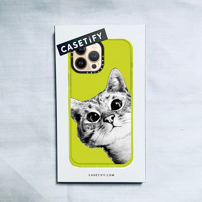 Casetify X 大貓熒光黃手機殼 IPhone 14 13 12 11 Pro MAX Mini XS MAX X