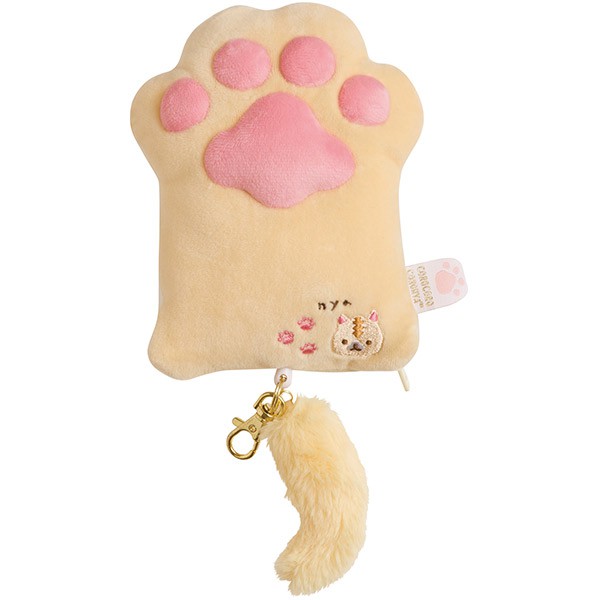 【懶熊部屋】Corocorocoronya 日本正版 麵包貓 螺旋貓 貓掌 肉球 造型 絨毛 伸縮式 票卡夾