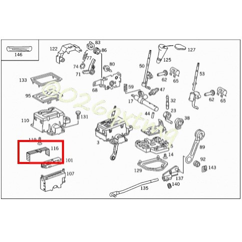 【恆偉】原廠 BENZ A1292670026 排擋桿防塵帶 W202