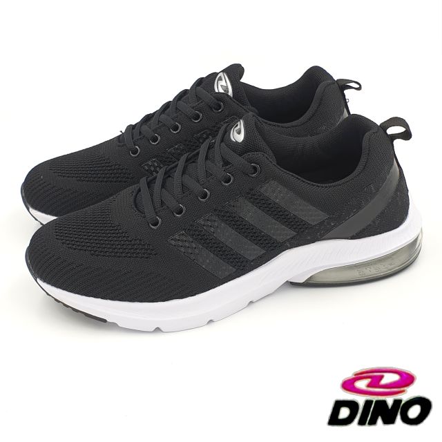 【米蘭鞋都】DINO (男) 輕量 飛織 氣墊 慢跑鞋 運動鞋 Q彈 避震 止滑 6210 黑色 另有灰色