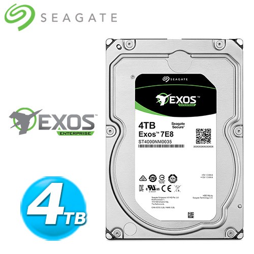 Seagate【企業級】 Exos 4TB SATA 3.5吋 (ST4000NM002A)