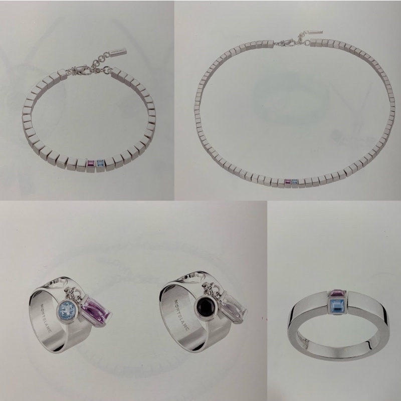 萬寶龍-波西米亞雙色水晶戒子、項鍊、手鍊