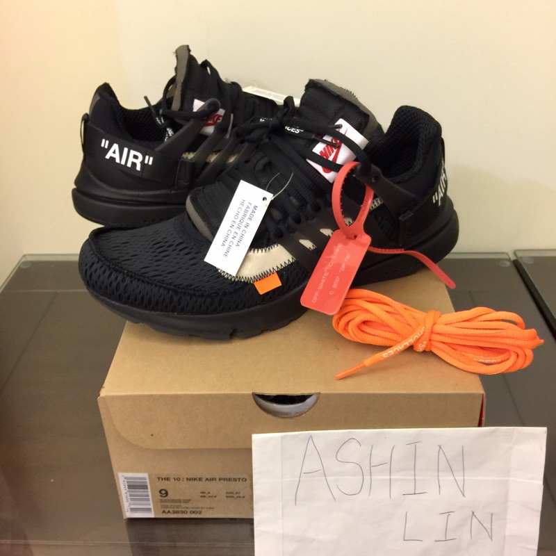 已售 OFF WHITE x NIKE THE TEN 2.0 Presto 黑魚骨 台灣公司貨 （已售）