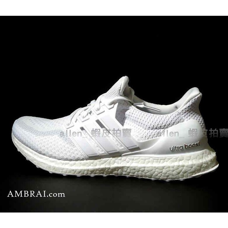 【AMBRAI.com】 adidas ultra boost 全白 走路 慢跑鞋 馬牌 潮流 AQ5929