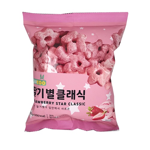 韓國草莓星星餅乾60G【愛買】