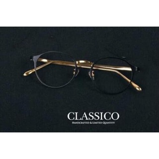 CLASSICO T16 (中黑金) 眼鏡屋 鈦金屬 復古框 純鈦 文青 膠框 手工眼鏡 金屬眼鏡 手造眼鏡 眼鏡男子