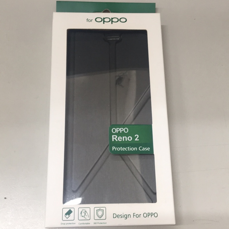 OPPO Reno2原廠側掀保護套（黑）