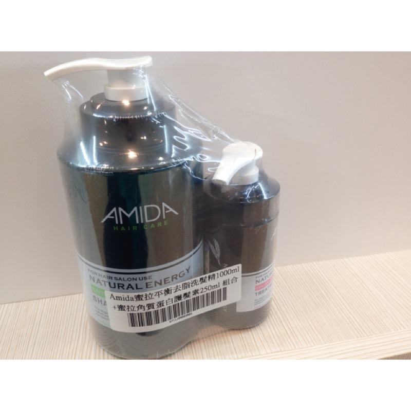 Amida 蜜拉-平衡去脂洗髮精1000ml + 角質蛋白護髮素250ml