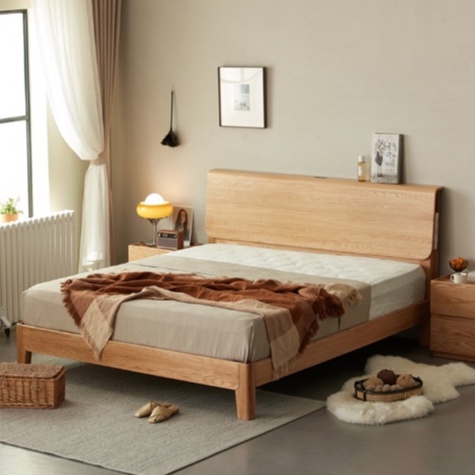 貝里系列 實木C款床架 實木床架 床組 床板 雙人床 臥室床 床組 床底 北歐 實木 BL-F801A 橙家居家具