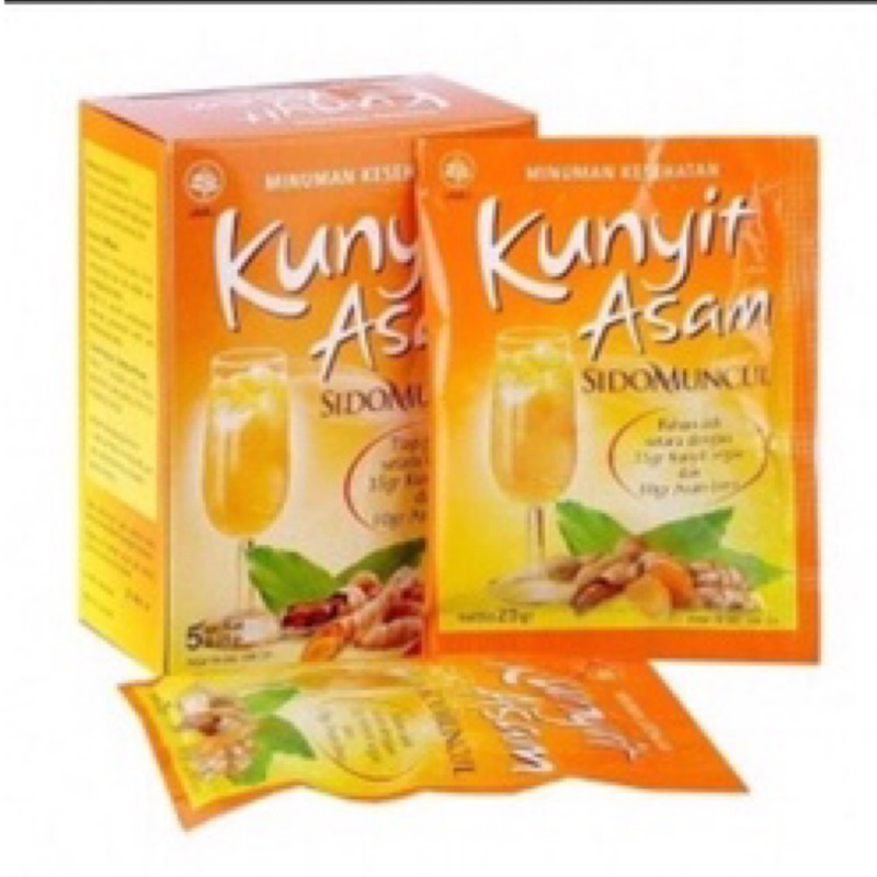 印尼🇮🇩Sidomuncul Kunyit Asam 黃薑酸子飲料粉 5*25g/盒
