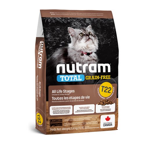 【免運】Nutram 紐頓 T22無穀全能貓糧 5.4kg 挑嘴貓糧 貓飼料『寵喵量販店』