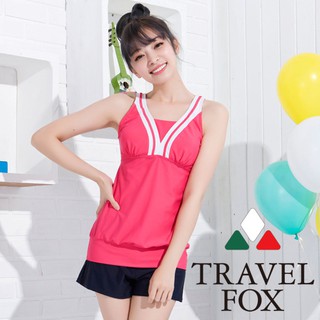 夏之戀TRAVEL FOX大女長版三件式泳衣-C15717