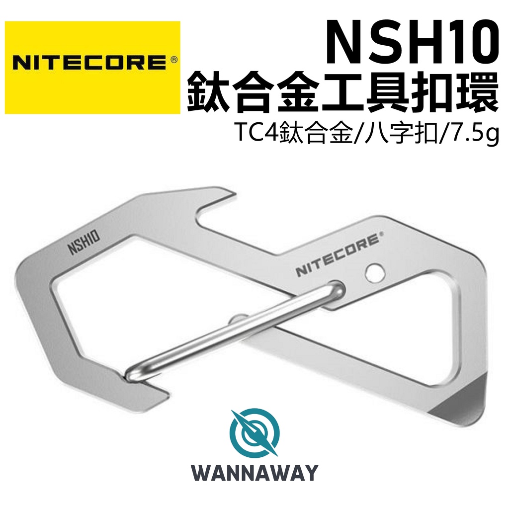 【野型嚴選】Nitecore NSH10 TC4 強固鈦合金 EDC 八字扣環/工具扣