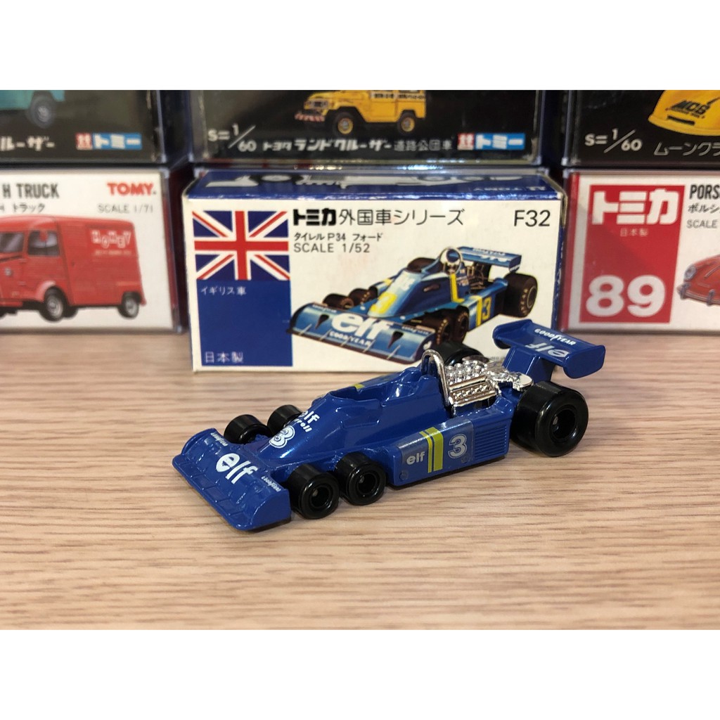 Tomica 日本製藍盒no F32 Tyrrell P34 Ford 六輪賽車稀有絕版 蝦皮購物