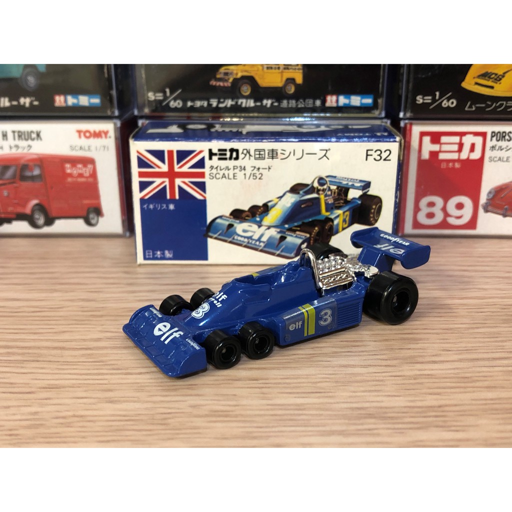 Tomica 日本製 藍盒 no.F32 TYRRELL P34 FORD 六輪賽車 稀有 絕版