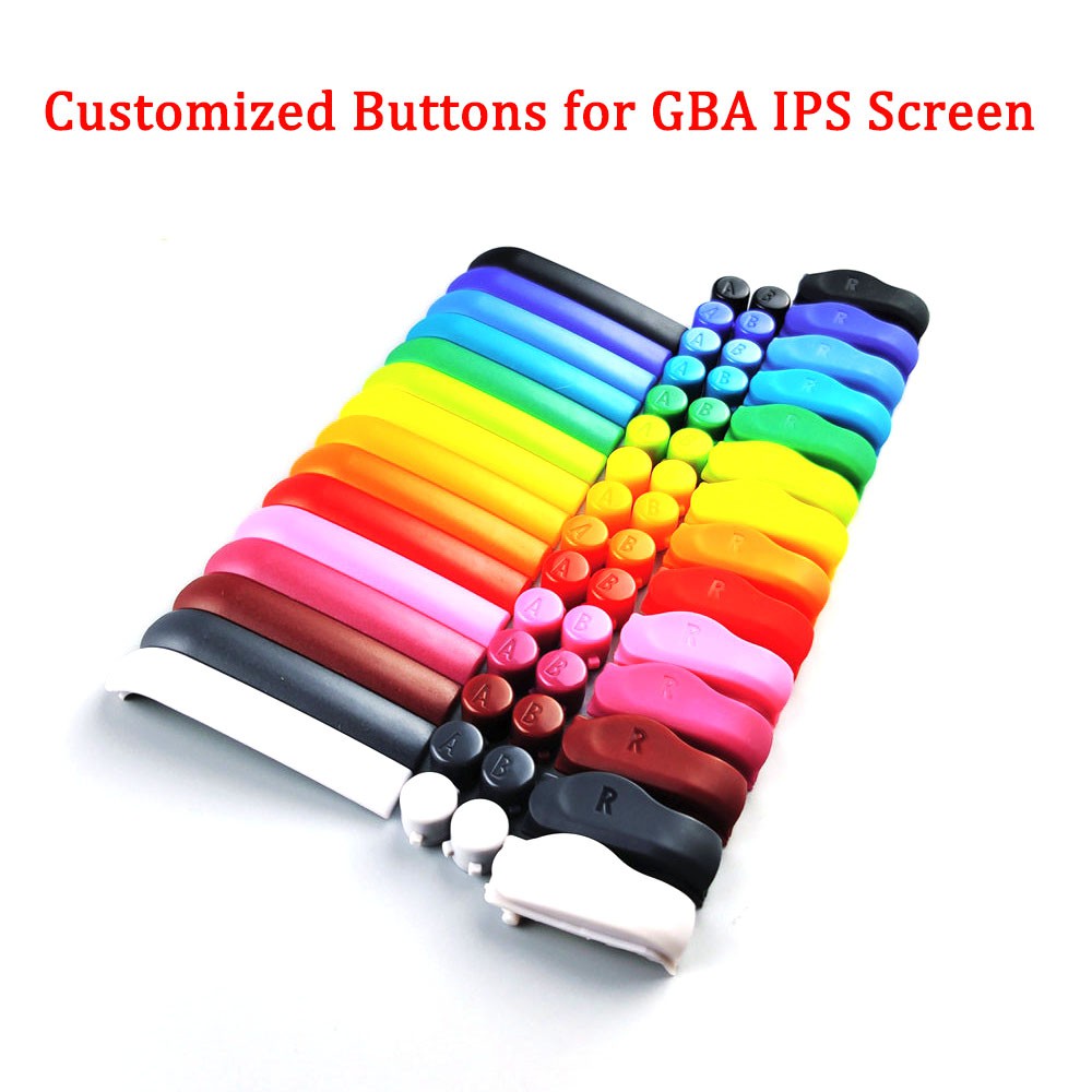 用於 GBA 按鈕的 GBA 新型定制 A B L R 按鈕, 用於 GBA IPS LCD 屏幕外殼的 GameBoy