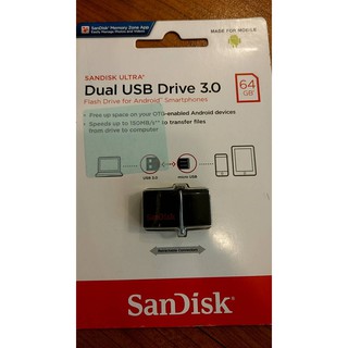 SanDisk l64GB USB 3.0 OTG 雙用隨身碟 ( SDDD2-064 ) 64g 支援 Android