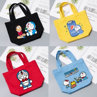 哆啦A夢便當袋可愛補習袋便當盒包媽咪包兒童書包學生帆布包手提包手提袋餐袋