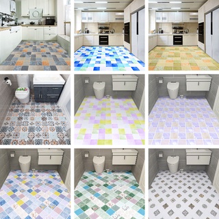地板貼紙自粘防水壁紙耐磨防滑pvc浴室廚房瓷磚牆貼