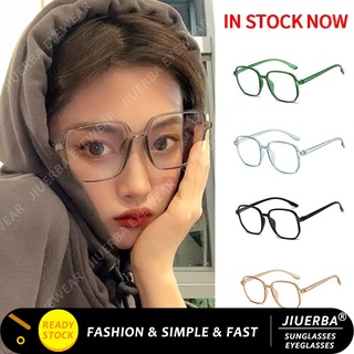 【JIUERBA韓國時尚Oversize防藍光眼鏡透明糖果色電腦玻璃韓國設計大方框玻璃