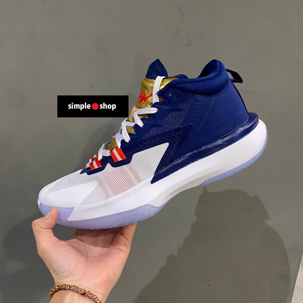 【Simple Shop】NIKE JORDAN ZION 1 PF 緩震 籃球鞋 白藍金 男款 DA3129-401