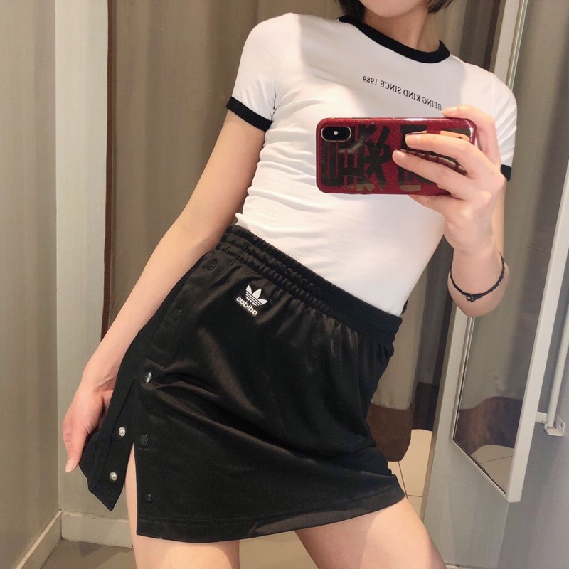 DW3897 ADIDAS ORIGINALS STYLING COMPLEMENTS SKIRT 黑色裙子排扣裙| 蝦皮購物