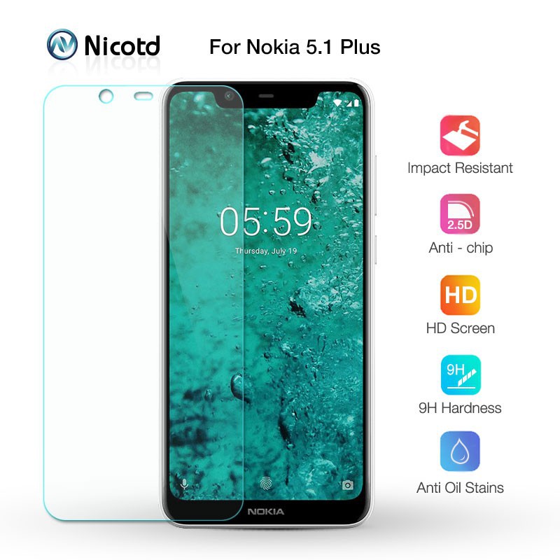 NOKIA 諾基亞 5.1 Plus 鋼化玻璃高清透明屏幕保護膜 WWG9