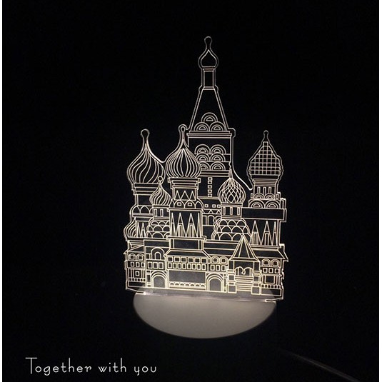 3D 立體 LED 小夜燈 床頭燈-小王子 城堡 巴黎鐵塔 地球儀 貓咪多款